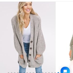 Chunky knit gray sweater